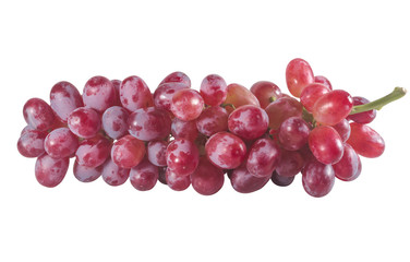 A bunch of red grape isolated on white background