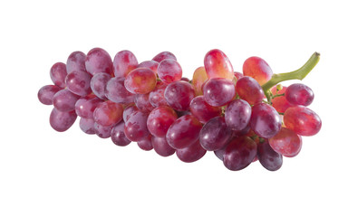 A bunch of red grape isolated on white background
