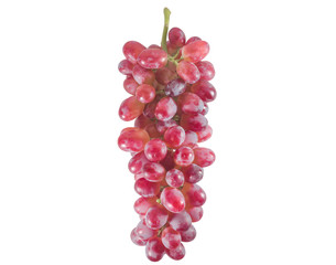A bunch of red grape isolated on white background