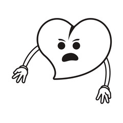heart love comic character icon