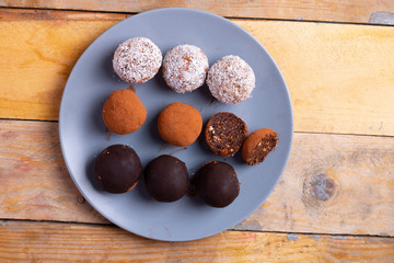 Oat balls, oat dates energy balls without shugar