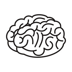 brain organ human isolated icon