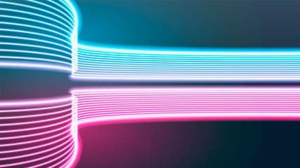 Shining swirl neon lights Abstract Background vector