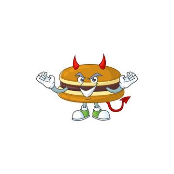 Cartoon picture of dorayaki in devil cartoon character design