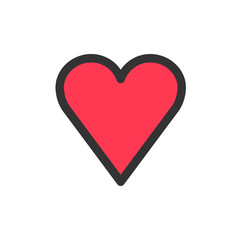 Heart vector icon. Symbol of love and care.