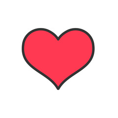Heart vector icon. Symbol of love and care.