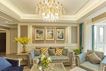 Living room in renovated model room