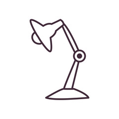 Isolated home lamp line style icon vector design