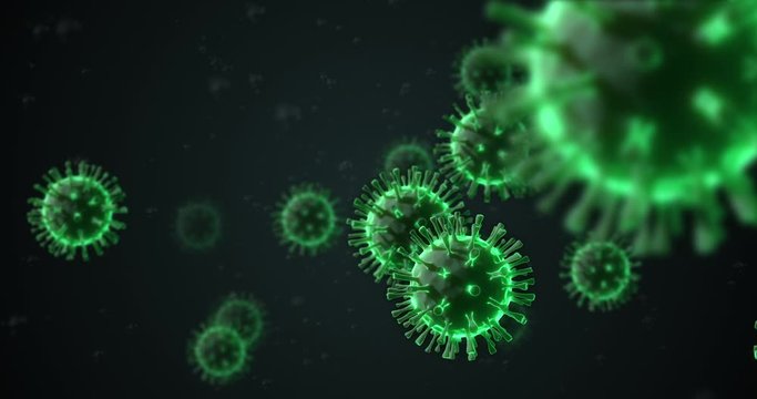 Coronaviruses, CoV, 2019-nCoV viruses. Dangerous flu strain cases as a medical health risk concept. deadly outbreak infection. pandemic, epidemic, endemic. 3D render