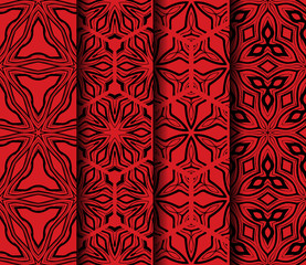 Fototapeta premium Set of Geometric Pattern. Seamless Texture Color Background. Vector illustration