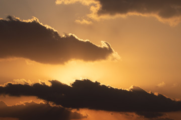 beautiful sunrise on the Jeju island