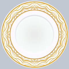 Pattern With Abstract Floral Round Ornament. Oriental Pattern. Indian, Moroccan, Mystic, Ottoman Motifs. Anti-Stress Therapy Pattern. Vector