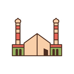 Ramadan mosque fill style icon vector design