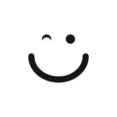 Smiley icon design isolated on white background. vector illustration