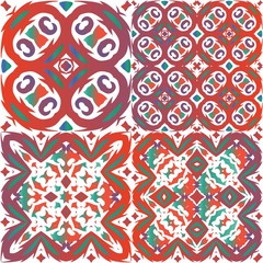 Antique ornate tiles talavera mexico.