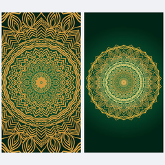 Design Vintage Cards With Floral Mandala Pattern And Ornaments. Template. Islam, Arabic, Indian, Mexican Ottoman Motifs. Hand Drawn Background. Fanstastic color.