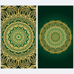 Design Vintage Cards With Floral Mandala Pattern And Ornaments. Template. Islam, Arabic, Indian, Mexican Ottoman Motifs. Hand Drawn Background. Fanstastic color.