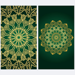Design Vintage Cards With Floral Mandala Pattern And Ornaments. Template. Islam, Arabic, Indian, Mexican Ottoman Motifs. Hand Drawn Background. Fanstastic color.