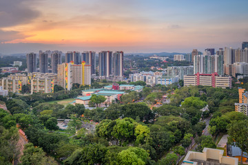 Singapore 2018 HDB Bukit Merah View during sunset, late afternoon