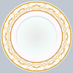 Pattern With Abstract Floral Round Ornament. Oriental Pattern. Indian, Moroccan, Mystic, Ottoman Motifs. Anti-Stress Therapy Pattern. Vector