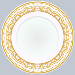 Pattern With Abstract Floral Round Ornament. Oriental Pattern. Indian, Moroccan, Mystic, Ottoman Motifs. Anti-Stress Therapy Pattern. Vector