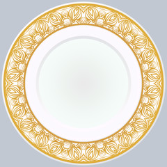 Pattern With Abstract Floral Round Ornament. Oriental Pattern. Indian, Moroccan, Mystic, Ottoman Motifs. Anti-Stress Therapy Pattern. Vector