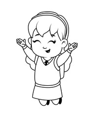 cute little girl avatar character
