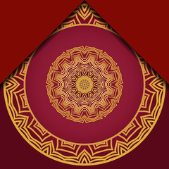 Mandala background for book cover, invitation. Vector illustration