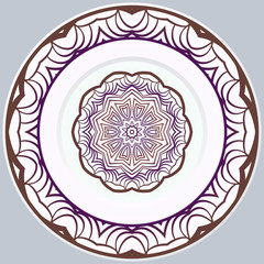 Beautiful Round Flower Mandala. Vector Illustration. For Coloring Book, Greeting Card, Invitation, Tattoo