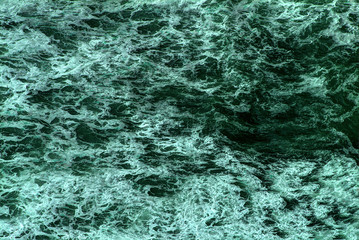 Dramatic seaview, top view to the waves