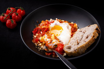 Middle eastern shakshuka breakfast