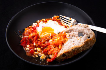 Middle eastern shakshuka breakfast