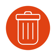 bin waste block style icon