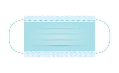 Covid-19 mask protection isolated on a white background.