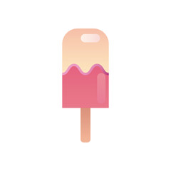 Isolated ice cream with stick gradient style icon vector design