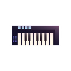 Isolated piano instrument gradient style icon vector design