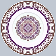 Beautiful Round Flower Mandala. Vector Illustration. For Coloring Book, Greeting Card, Invitation, Tattoo