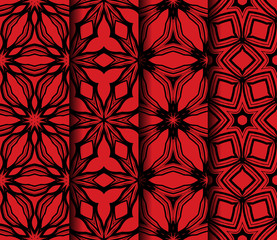 Set of Geometric Pattern. Seamless Texture Color Background. Vector illustration