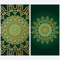 Design Vintage Cards With Floral Mandala Pattern And Ornaments. Template. Islam, Arabic, Indian, Mexican Ottoman Motifs. Hand Drawn Background. Fanstastic color.