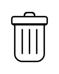 bin waste line style icon