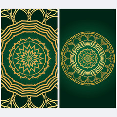 Design Vintage Cards With Floral Mandala Pattern And Ornaments. Template. Islam, Arabic, Indian, Mexican Ottoman Motifs. Hand Drawn Background. Fanstastic color.