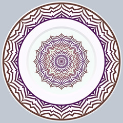 Beautiful Round Flower Mandala. Vector Illustration. For Coloring Book, Greeting Card, Invitation, Tattoo