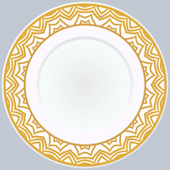 Pattern With Abstract Floral Round Ornament. Oriental Pattern. Indian, Moroccan, Mystic, Ottoman Motifs. Anti-Stress Therapy Pattern. Vector