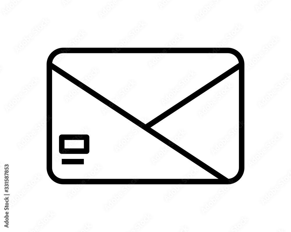 Poster envelope mail send line style icon