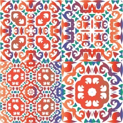 Antique talavera tiles patchworks.