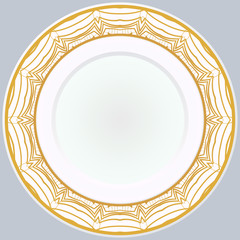 Pattern With Abstract Floral Round Ornament. Oriental Pattern. Indian, Moroccan, Mystic, Ottoman Motifs. Anti-Stress Therapy Pattern. Vector