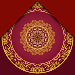 Mandala background for book cover, invitation. Vector illustration