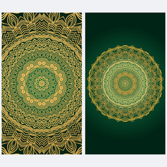 Design Vintage Cards With Floral Mandala Pattern And Ornaments. Template. Islam, Arabic, Indian, Mexican Ottoman Motifs. Hand Drawn Background. Fanstastic color.