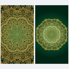 Design Vintage Cards With Floral Mandala Pattern And Ornaments. Template. Islam, Arabic, Indian, Mexican Ottoman Motifs. Hand Drawn Background. Fanstastic color.