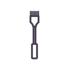 Isolated kitchen brush gradient style icon vector design